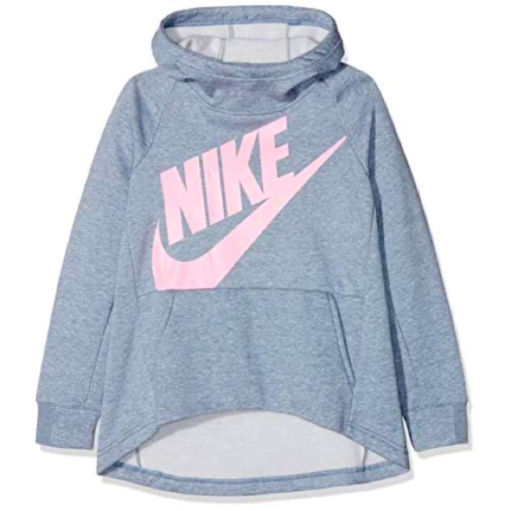 NIKE: Girls Youth Pink Swoosh Pullover Hoodie Sweatshirt Jacket - Size XL
